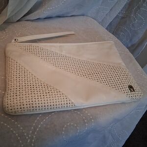 Etienne Aigner Ivory Woven Clutch